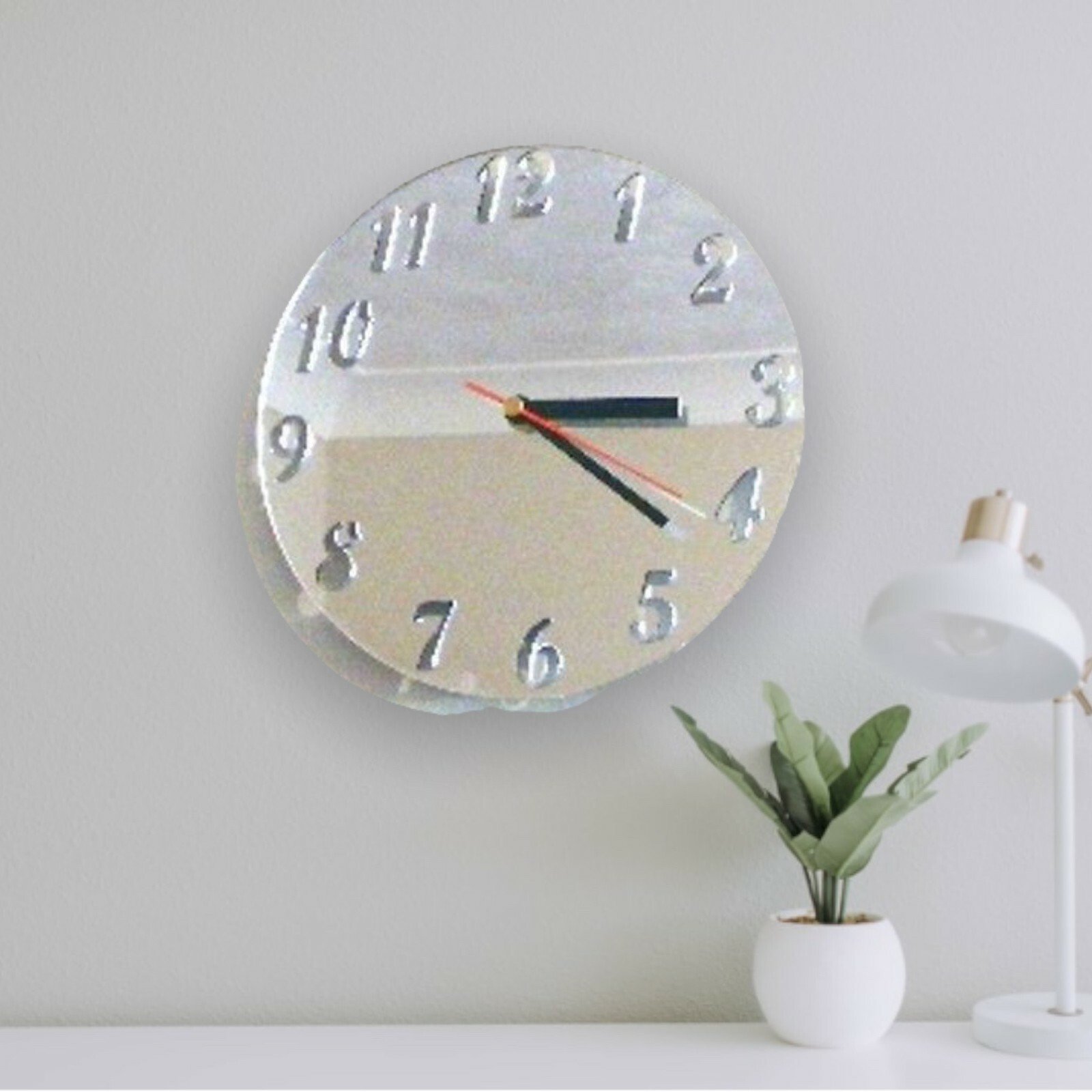 Round Numbered Shaped Wall Clocks - Standard or Large, Many colour optionen