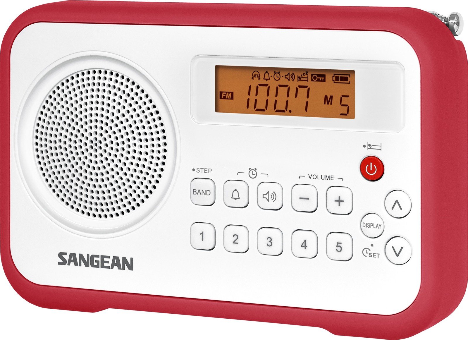 Sangean Pr D18 Portable Am Fm Radio With Alarm Clock And Dual Alarm Timer