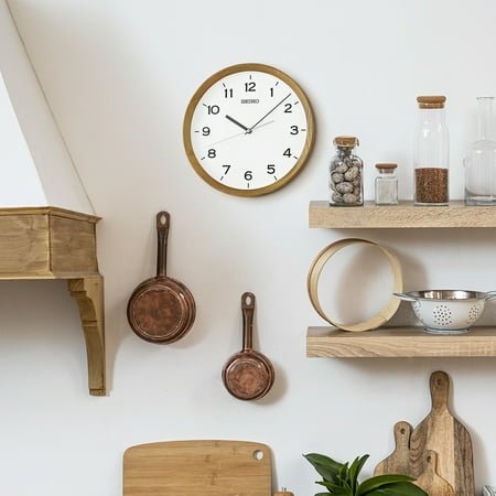 Seiko Beau Wall Clock, Brown QXA853BLH