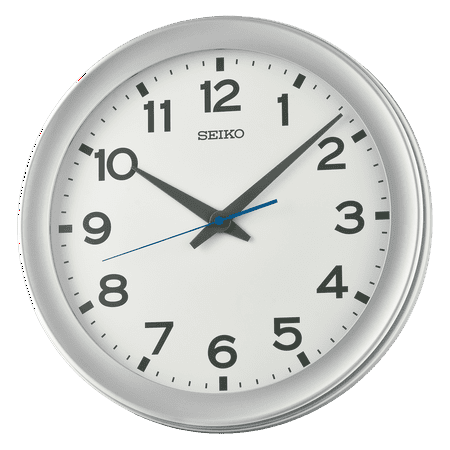 Seiko Carter Wall Clock, Silver