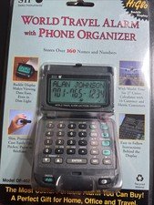 Seiko DF4022 World Travel Alarm Clock & Phone Organizer - New 1997