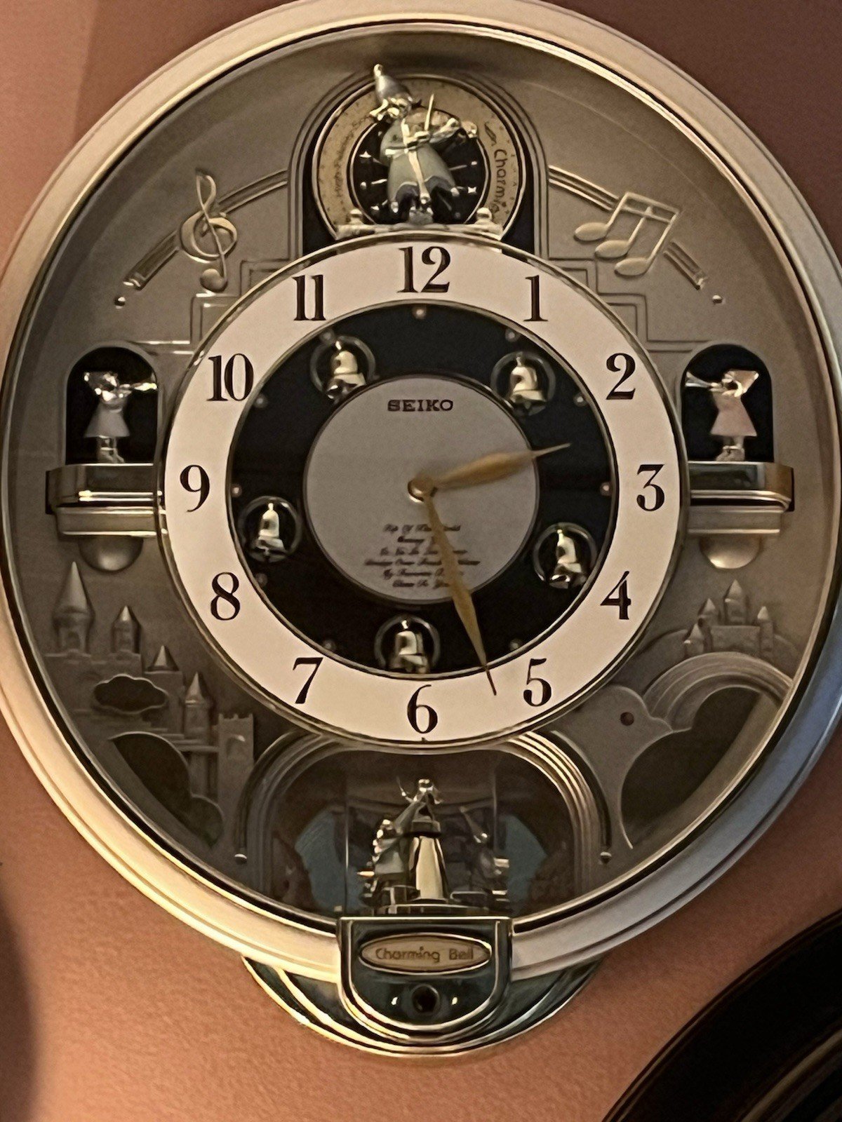 Seiko Musical Wall Clock with Rotating Pendulum