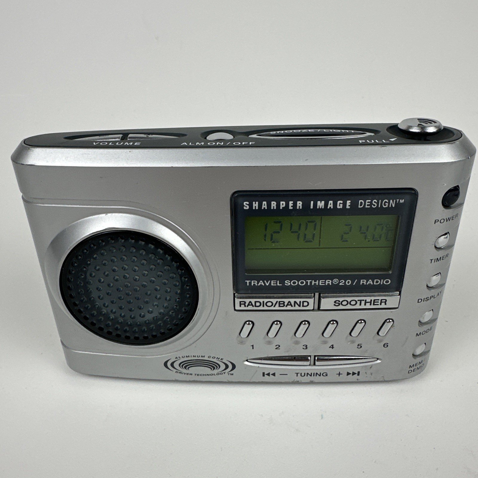 Sharper Image Travel Soother 20 Radio Alarm Clock SI621 Tested Works