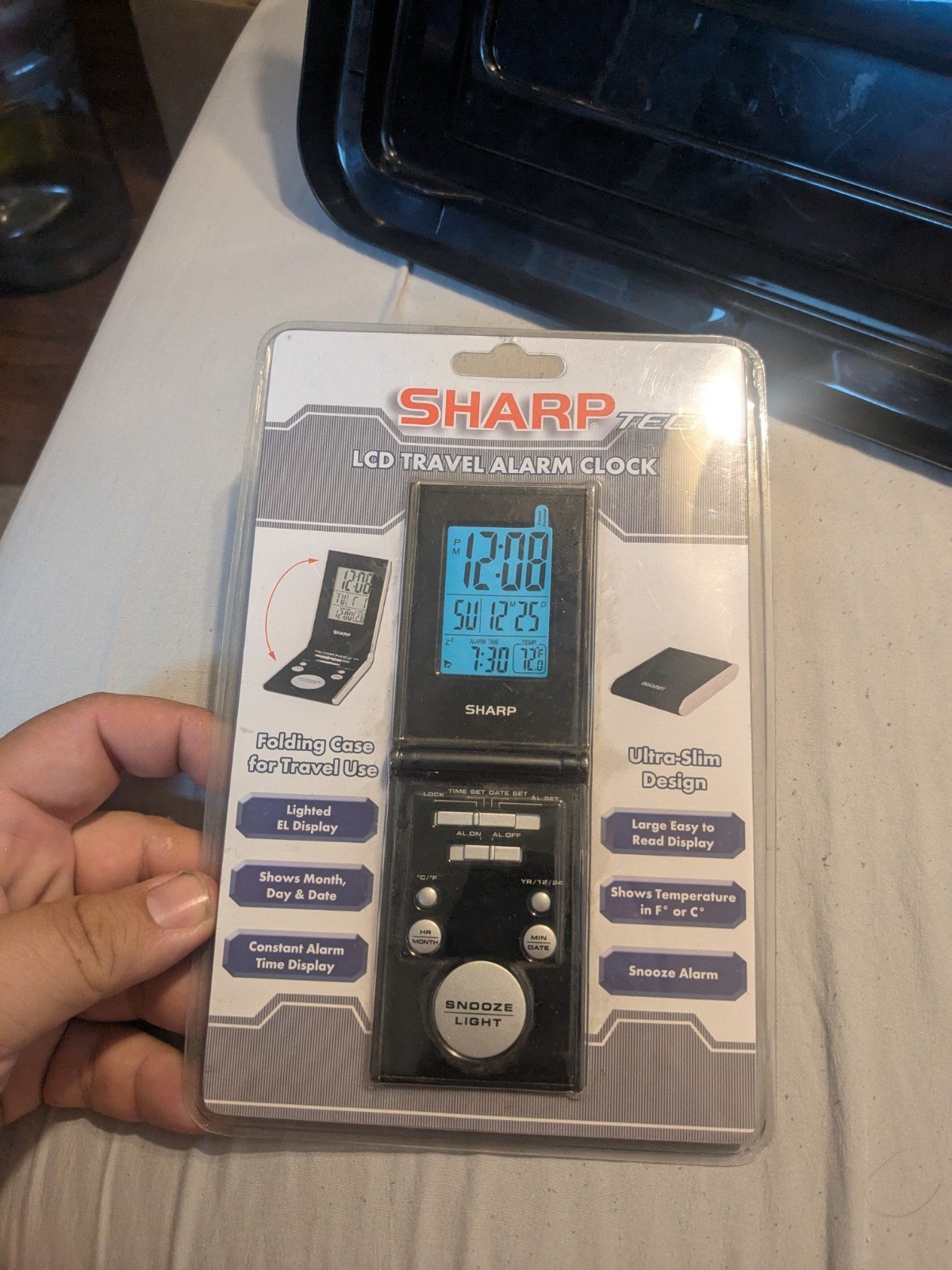 Sharp LCD Travel Alarm Clock In Sealed Box. #6
