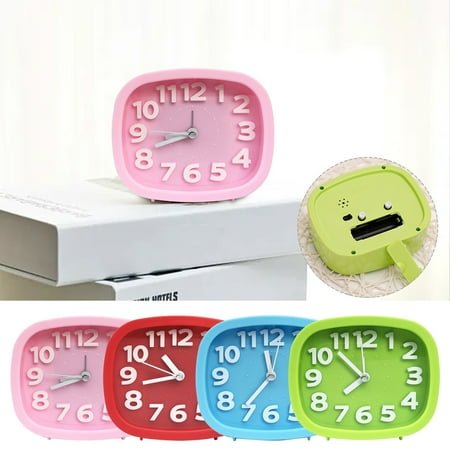 Silent Quartz Electronic Desktop Clock | Tabletop Alarm Clock | Non-Ticking Silent Movement | White Hands | Stereoscopic Numerals | Home Decor | 1 Pack | Modern Ornament