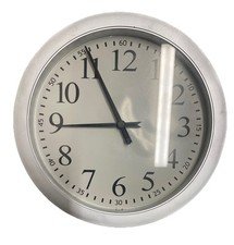 Silver Framed Wall Clock 8.5”