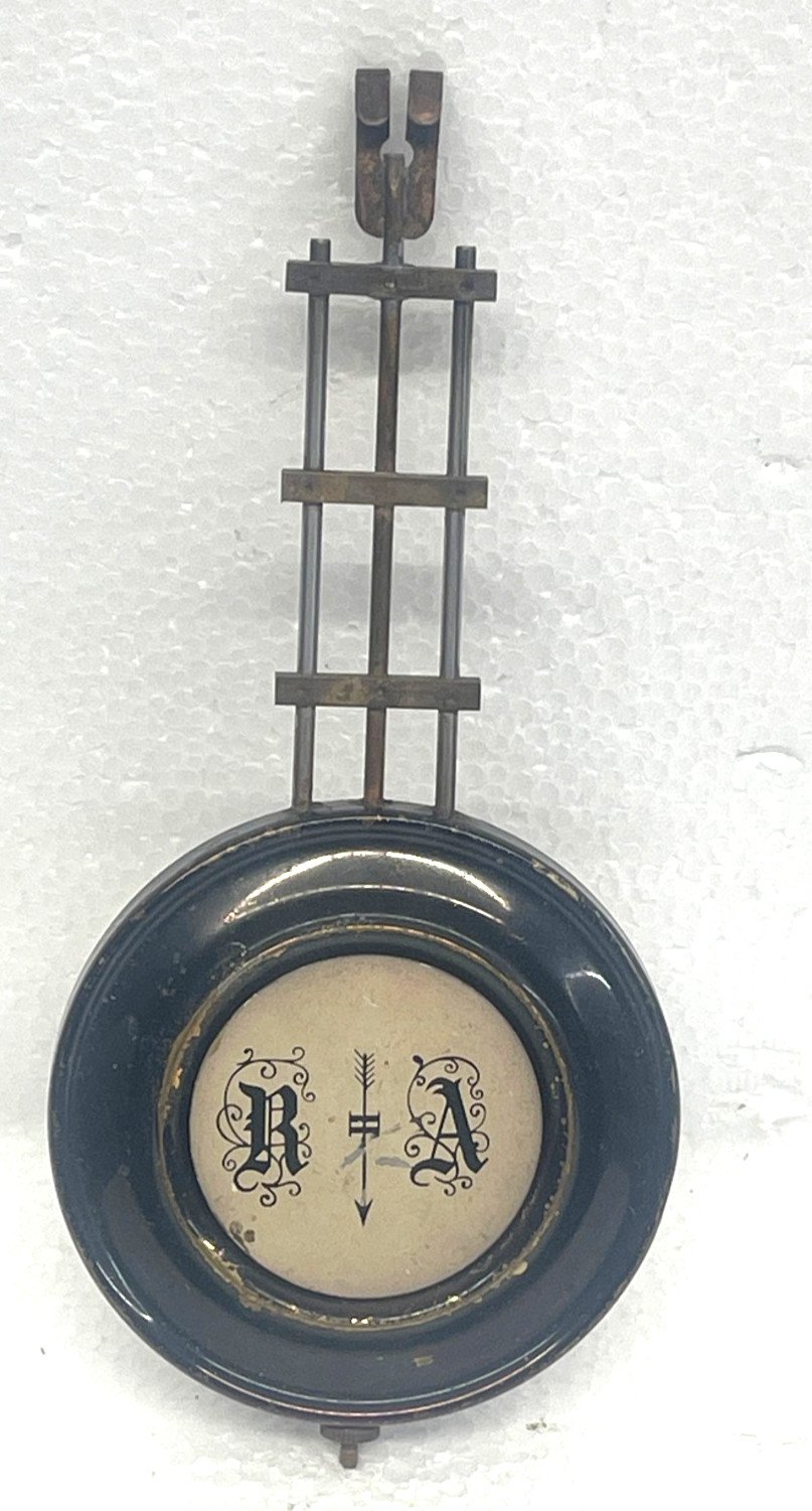 Small Antique German Wall Clock Pendulum 5 1/2" Long