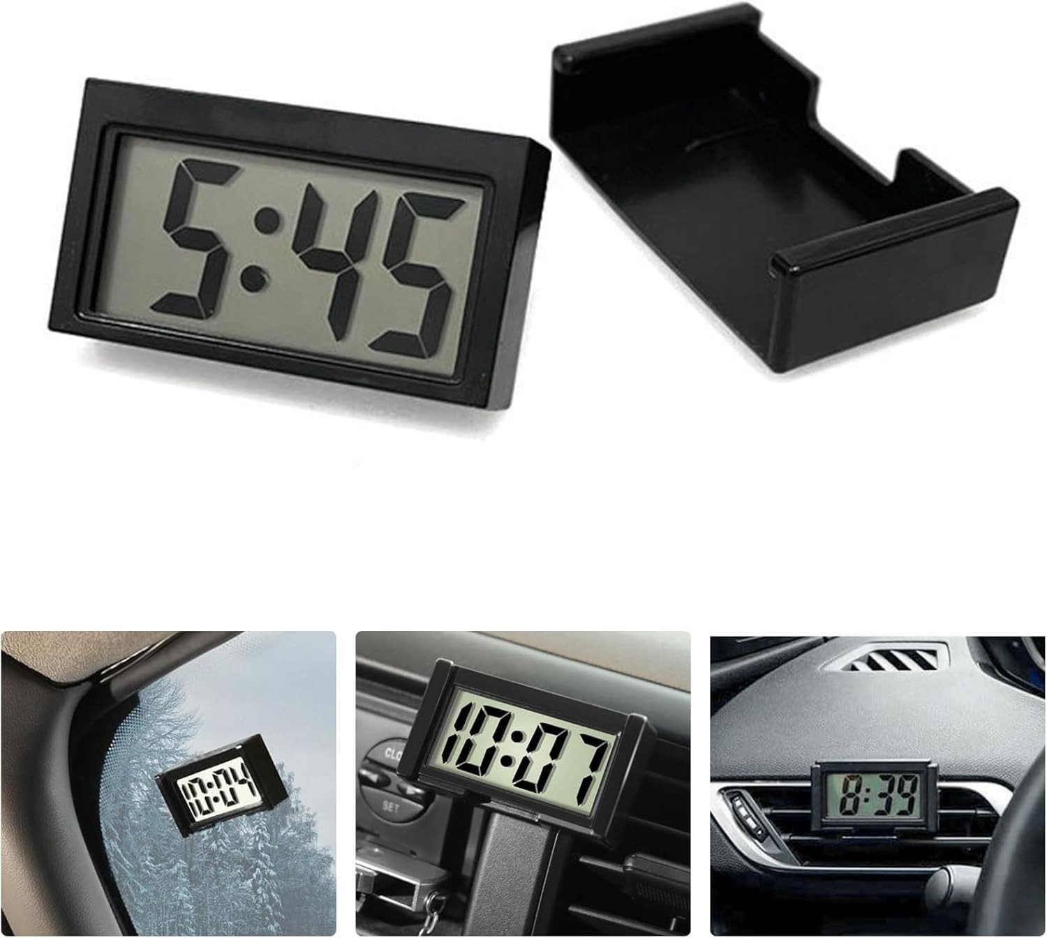 Small Digital Clock, with Jumbo LCD Time & Item Package Quantity: 1 Black