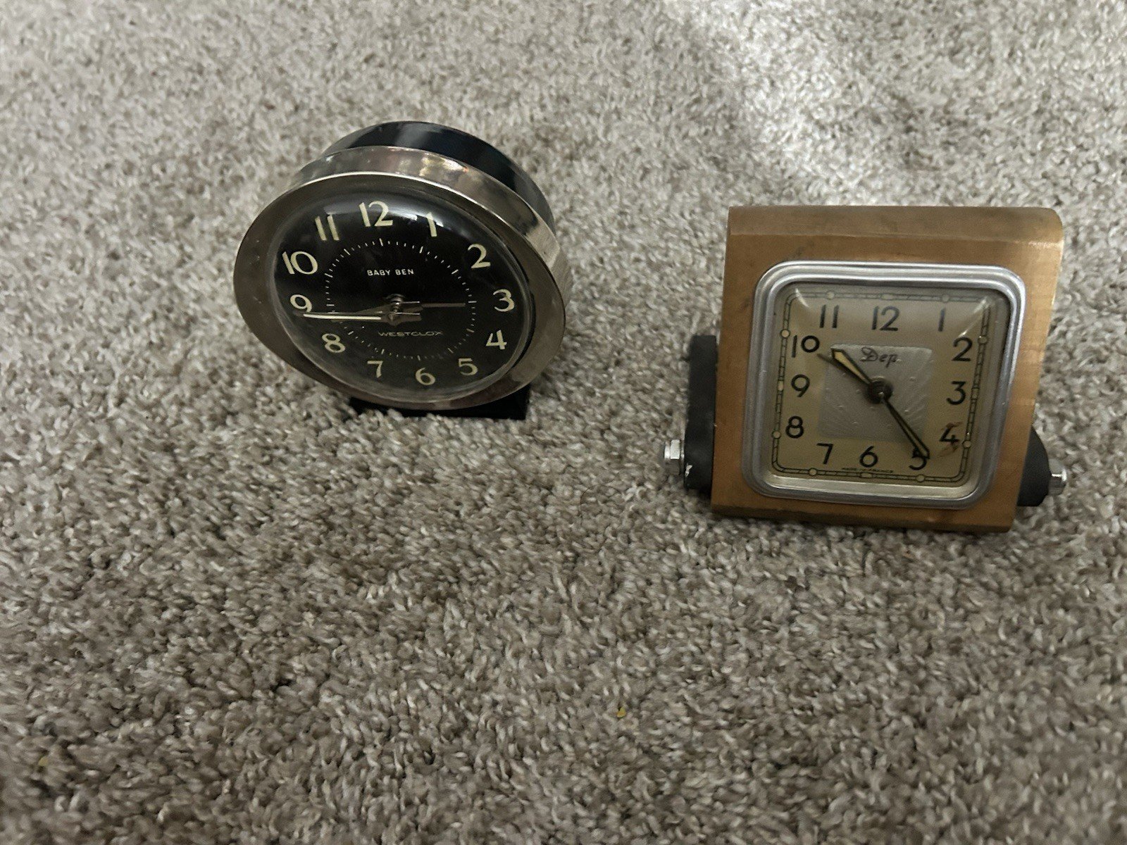 Small Vintage Alarm Clocks. Westclox And Dep.