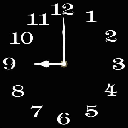 Soliyoahee Black Wall Clock 10inch Wooden Square Clock Living Room Decoration Silent No Tick Battery Powered for Living Room Kitchen Bathroom Bedroom Office (Style 2)