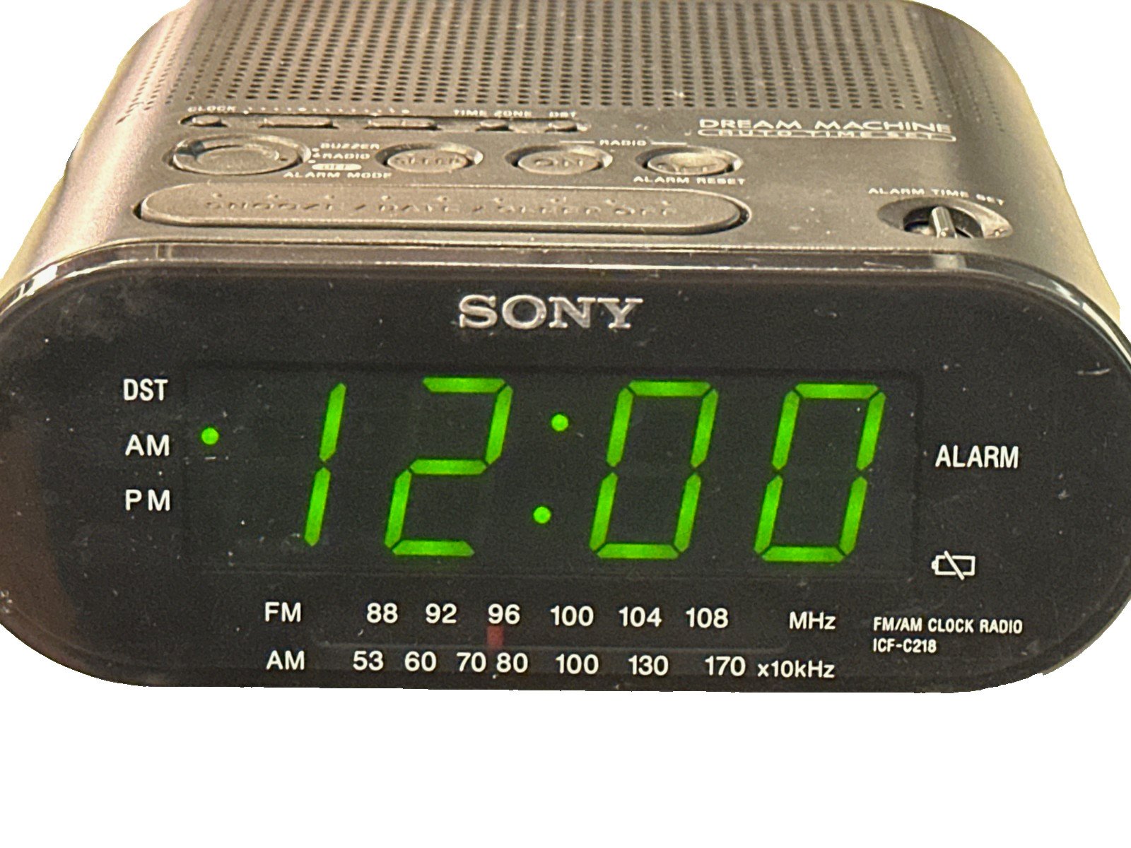 Sony Dream Machine AM FM Dual Alarm Clock Radio Model ICF-C218 Black