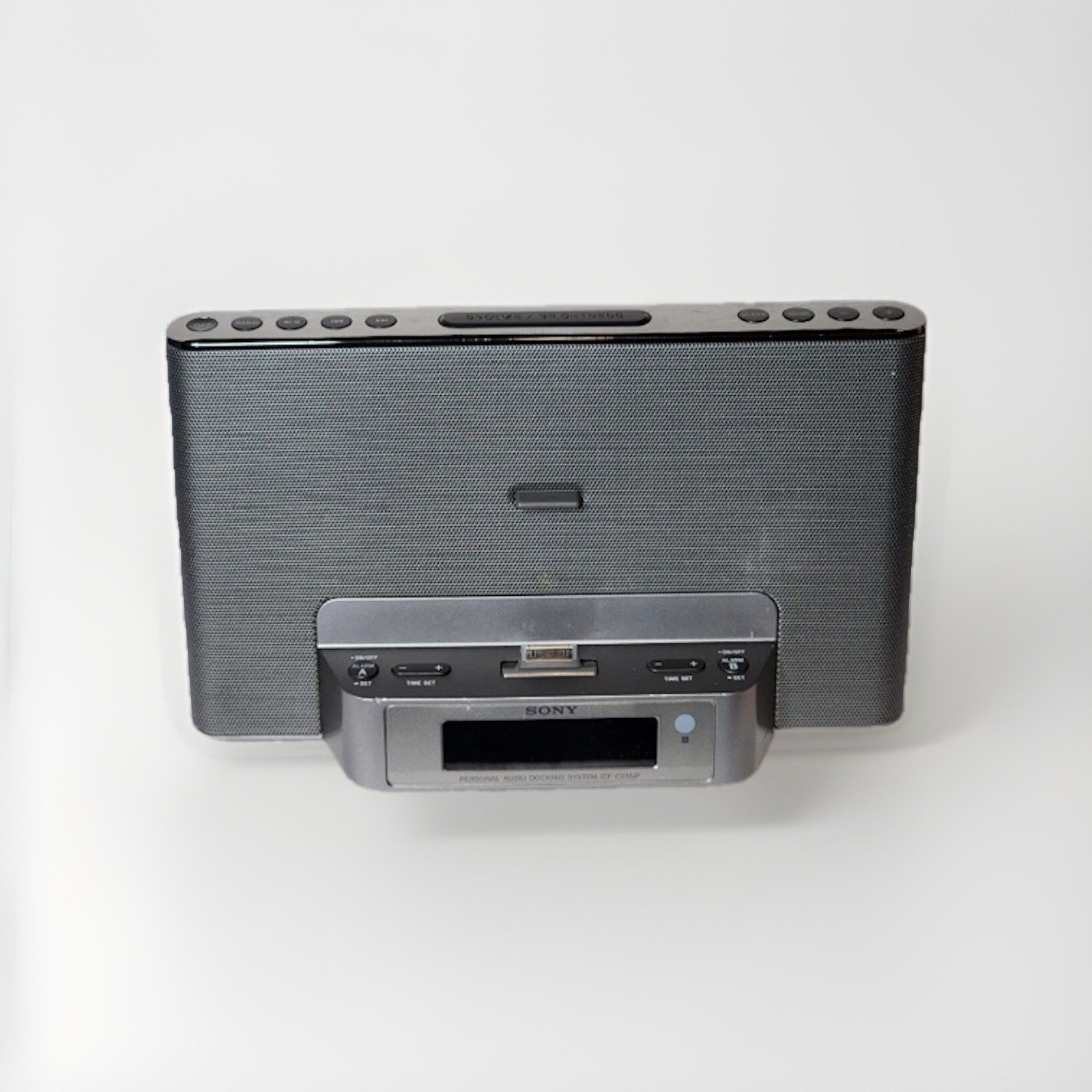 Sony Icf-cs15ip Personal Speaker Dock Clock Radio for iPod & iPhone Ships Fast!