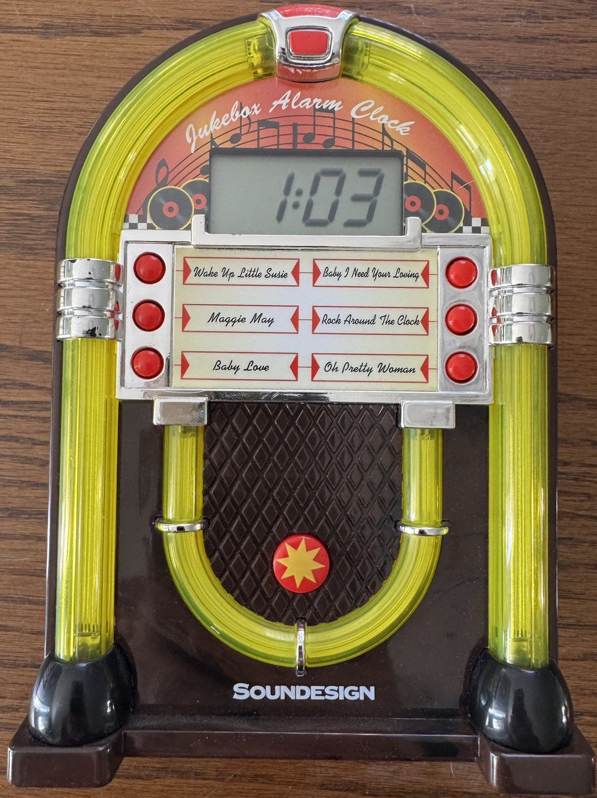 Soundesign Jukebox Digital Clock/Alarm Clock