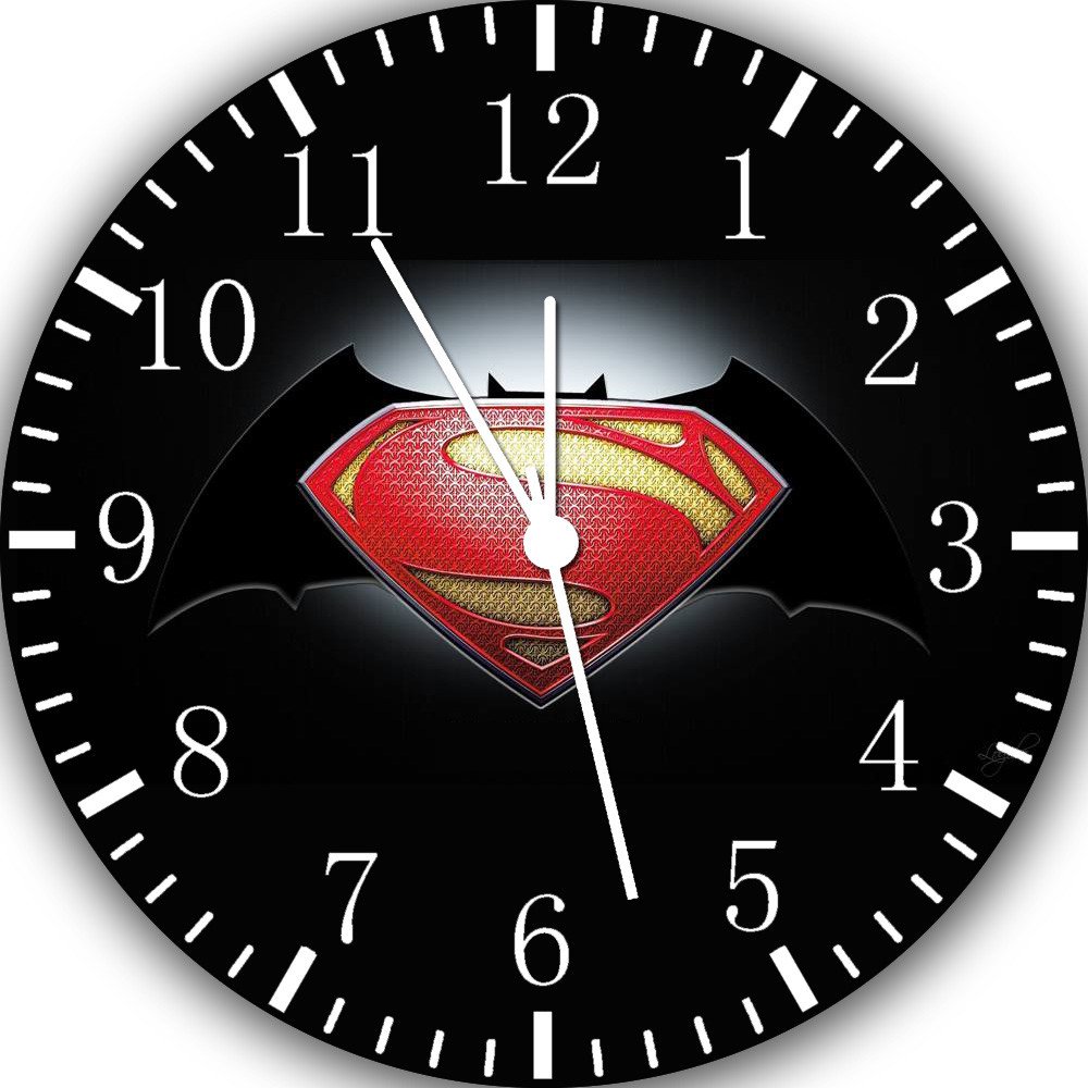 Superman Batman Frameless Borderless Wall Clock For Gifts or Home Decor E22