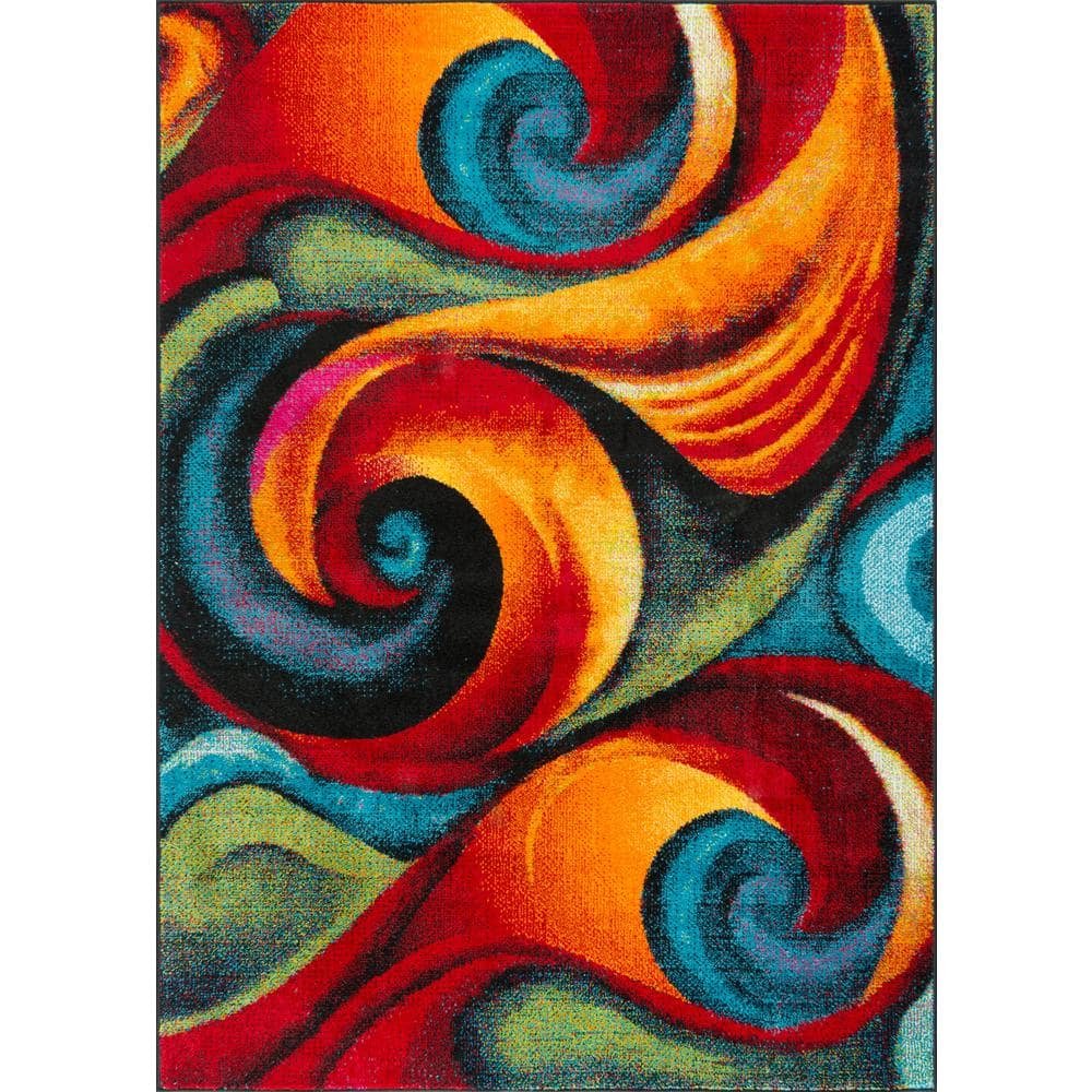 Symphony Abstract Multi-Color 2 ft. x 3 ft. Indoor Area Rug