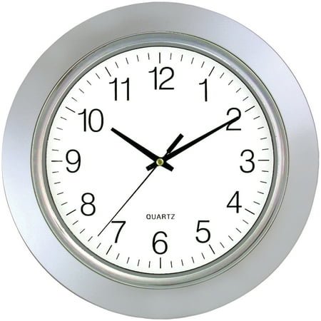 Timekeeper 13-In. Chrome Bezel Round Wall Clock, 6450PT