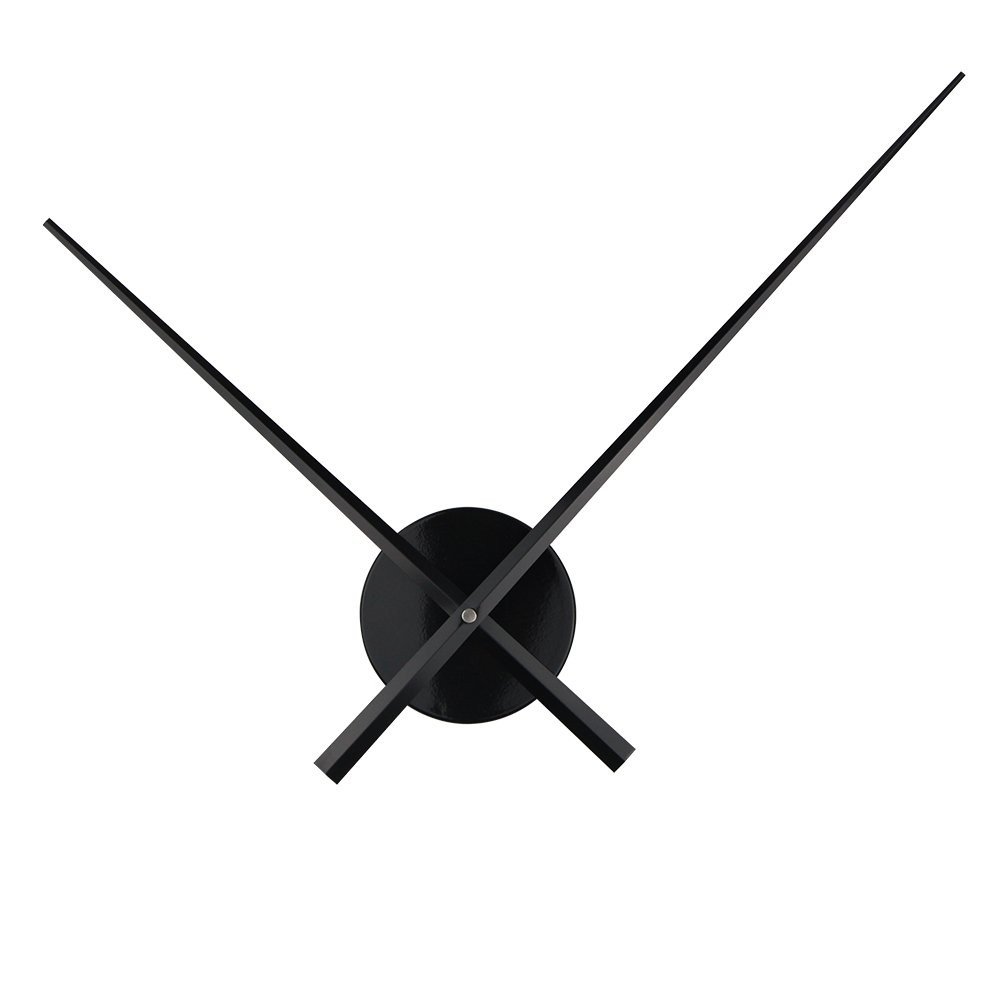 Timelike Simple Elegant Glossy Aluminum Wall Clock, Super Long Large Clock Ha...