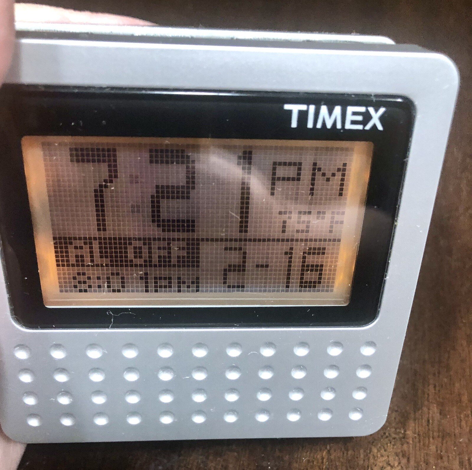 Timex Alarm Clock T-152B with 4 Nature Sounds Light And Snooze Silver & Black