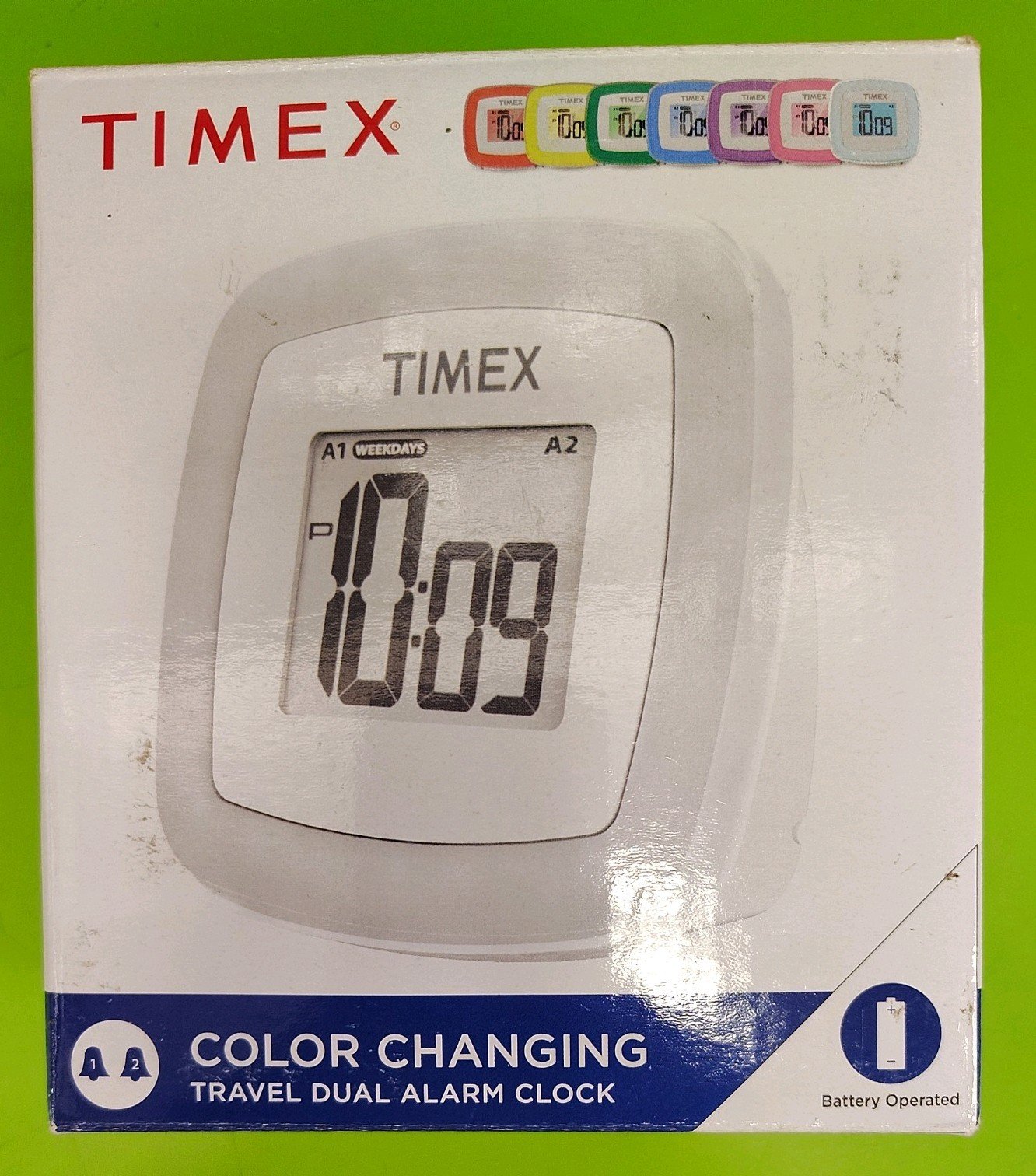 Timex Color Changing Travel Alarm Clock NEW