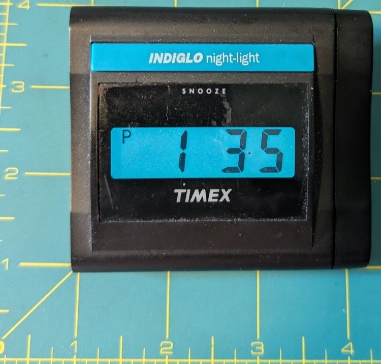 Timex Indiglo Night-Light Digital Travel Alarm Clock with Snooze Option Vintage