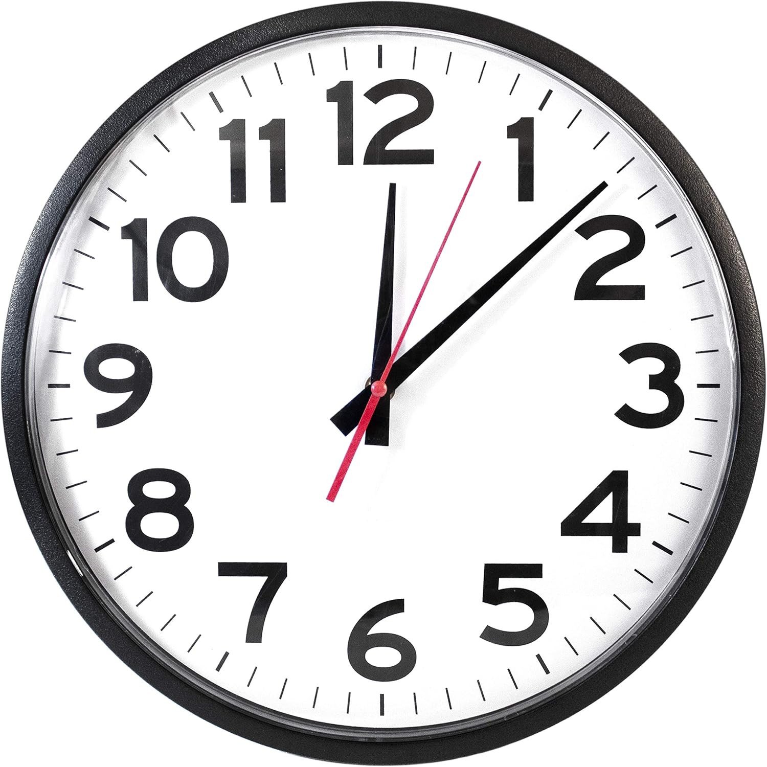 Ultimate Wall Clock | 10 Inch | round | Quartz | Black | Kitchen | Office | Bedr