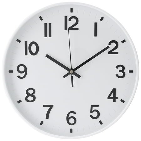 Unique Bargains Simple Wall Clock with Big Arabic Numerals White