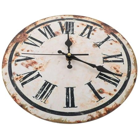 UPKOCH 1Set Country Style Wall Clock Multi Color 12 Inches Silent Non-Ticking Accurate Time for Home Decoration