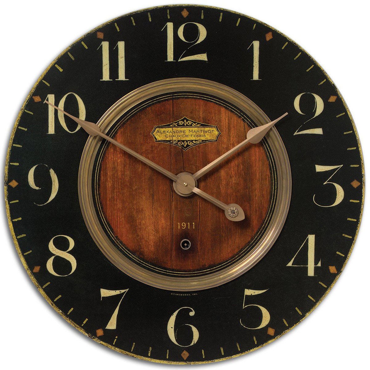 Uttermost 06026 Alexandre Martinot 23 X 23 inch Wall Clock