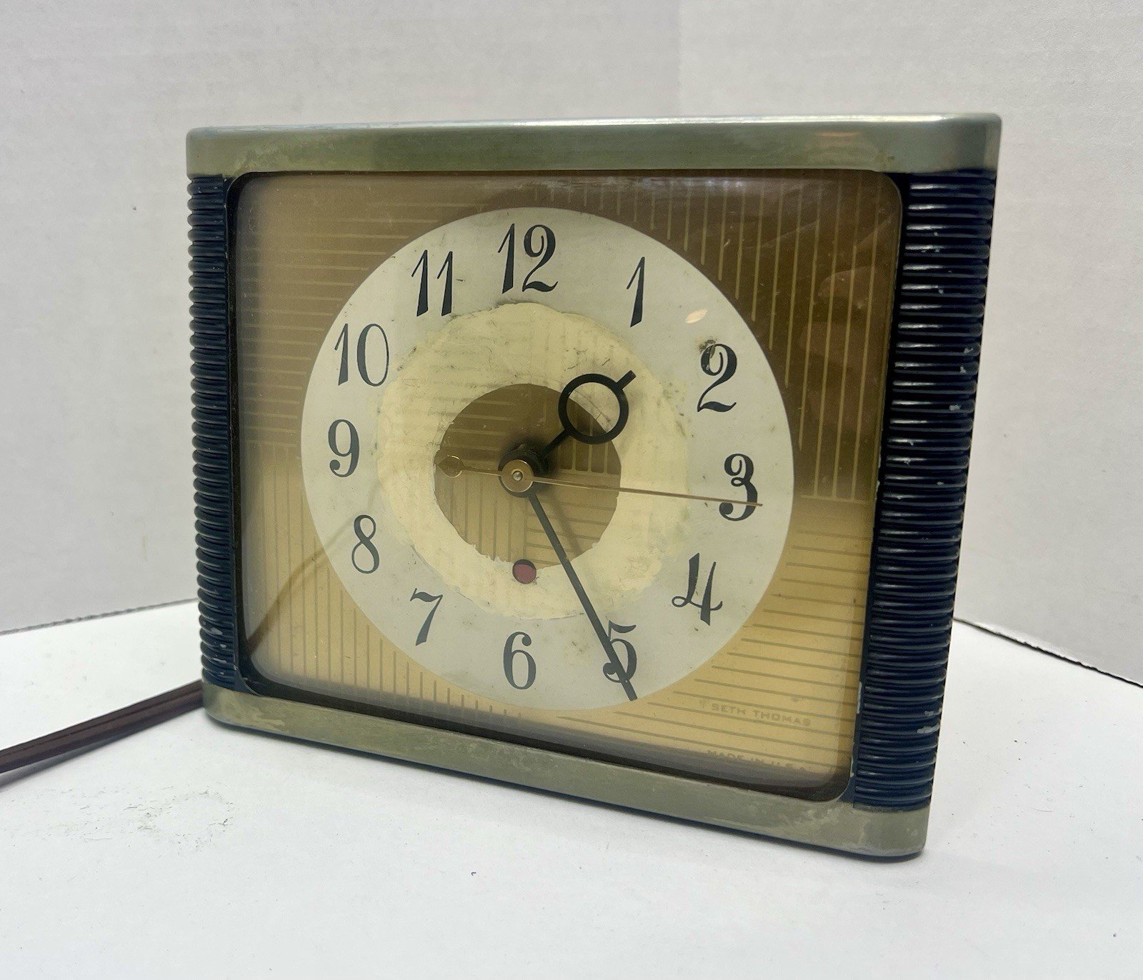 Vintage Art Deco 1950s Mid Century Modern Seth Thomas Electric Clock Yukon WORKS