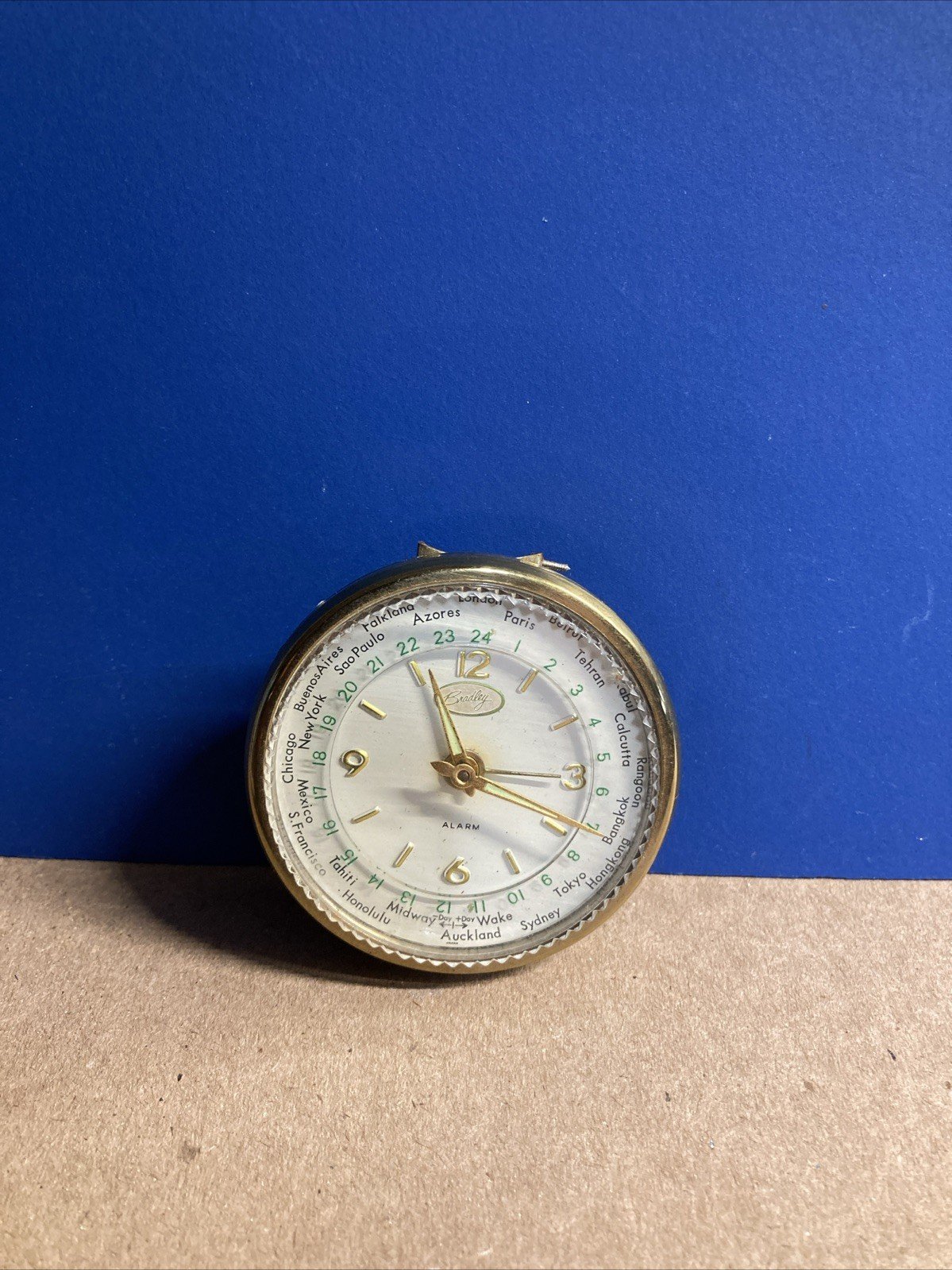 Vintage Bradley Time World Travel Alarm Clock