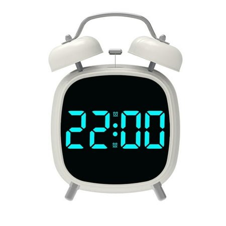Vintaged Digital Alarm Clock Twin Bells Loud Alarm Desk Clocks with Adjustment Light Dimmable Display
