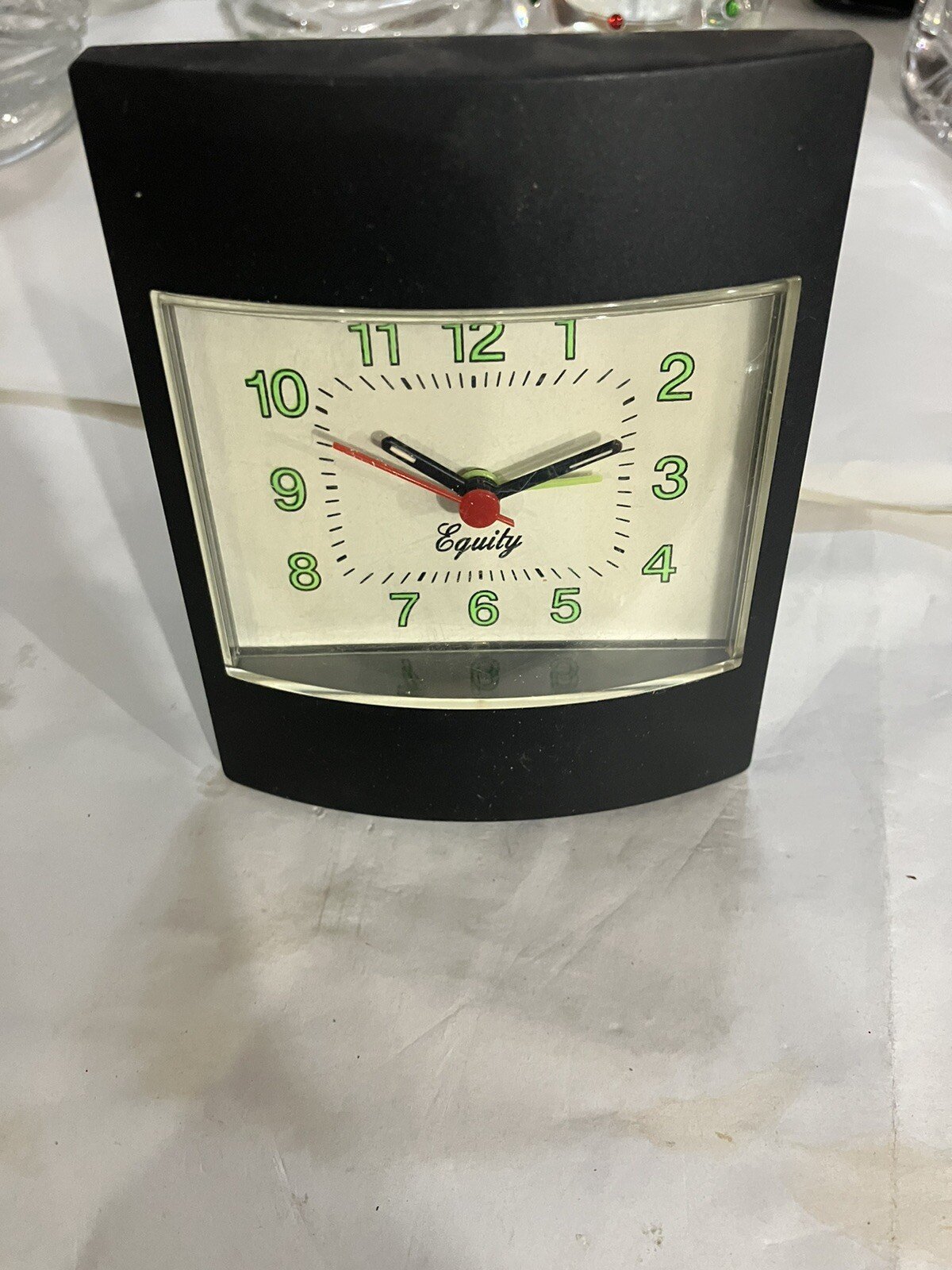 Vintage "EQUITY" Free Standing Alarm Clock Dwk42