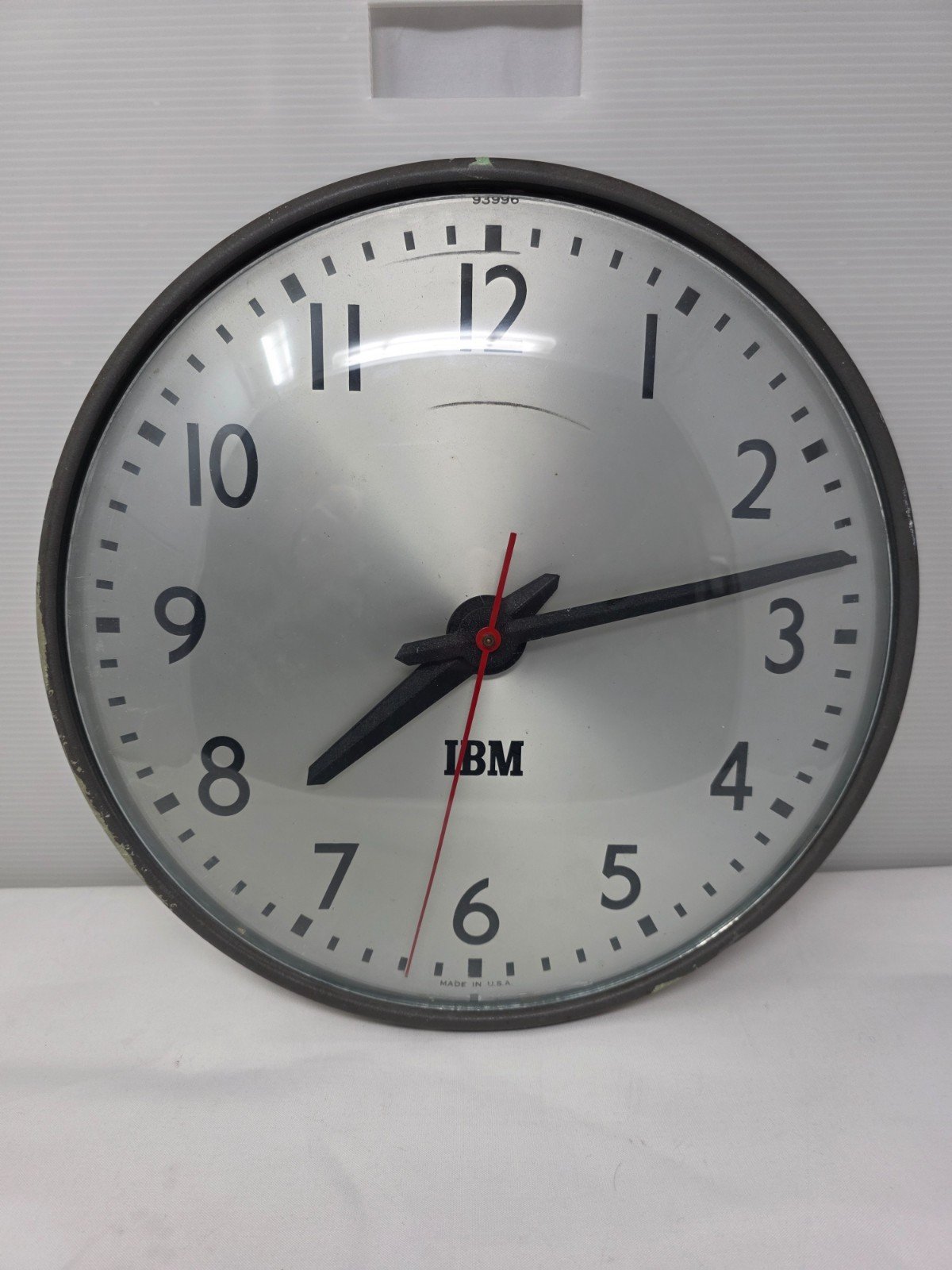 Vintage IBM 93996 Industrial School Wall Clock 13" Electric