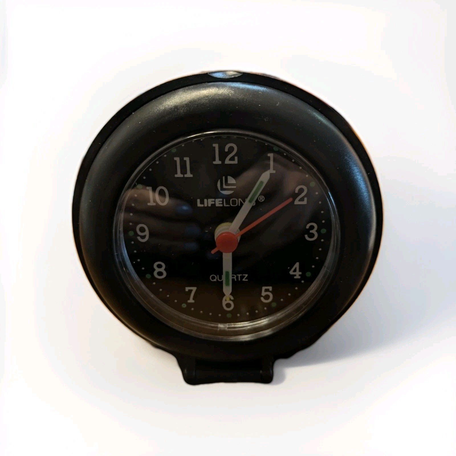 Vintage Lifelong Quartz Travel Portable Fold Up Alarm Clock Glow in Dark Analog