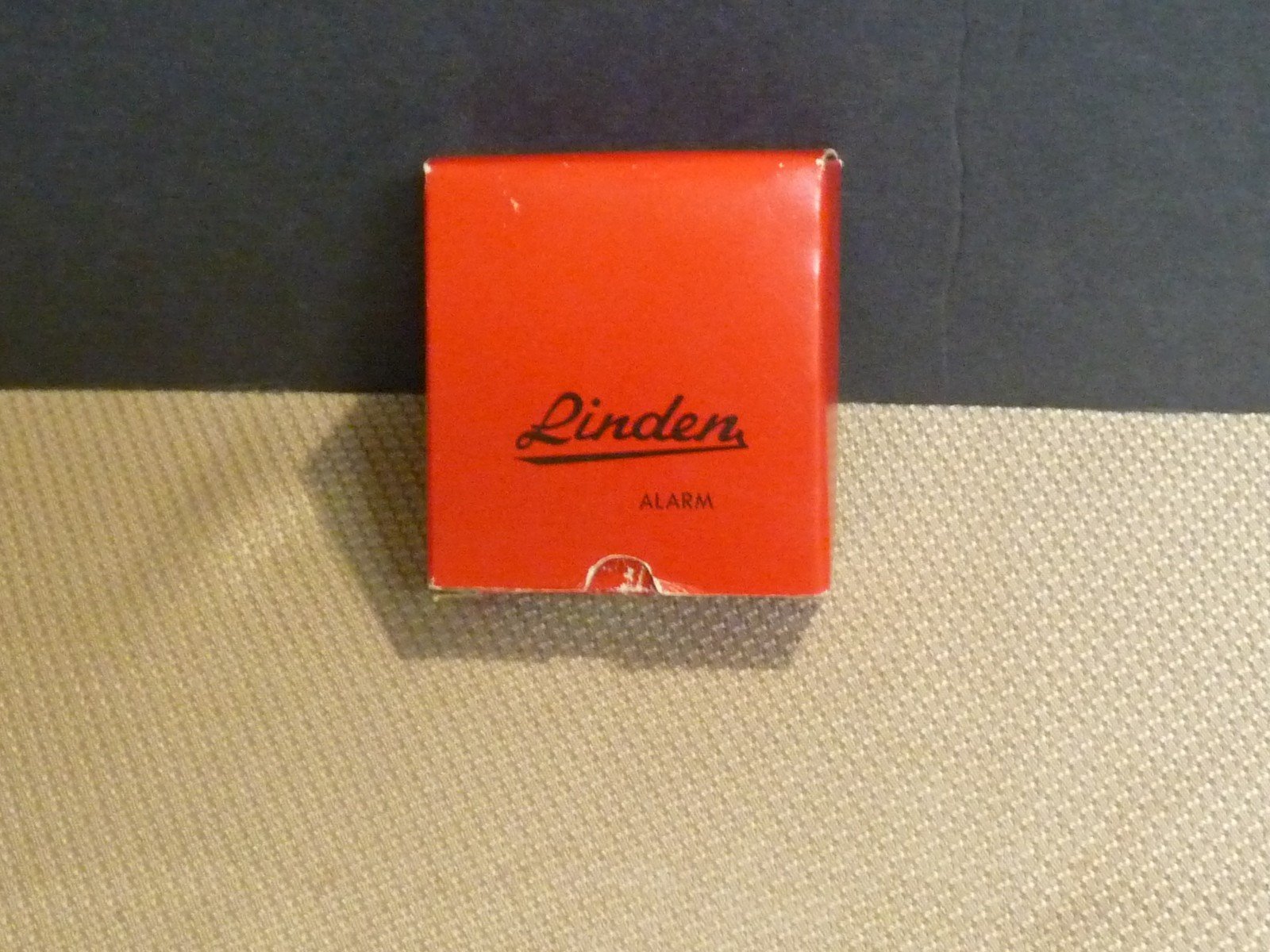 Vintage Linden Black Travel Alarm Clock Still In Box # 492