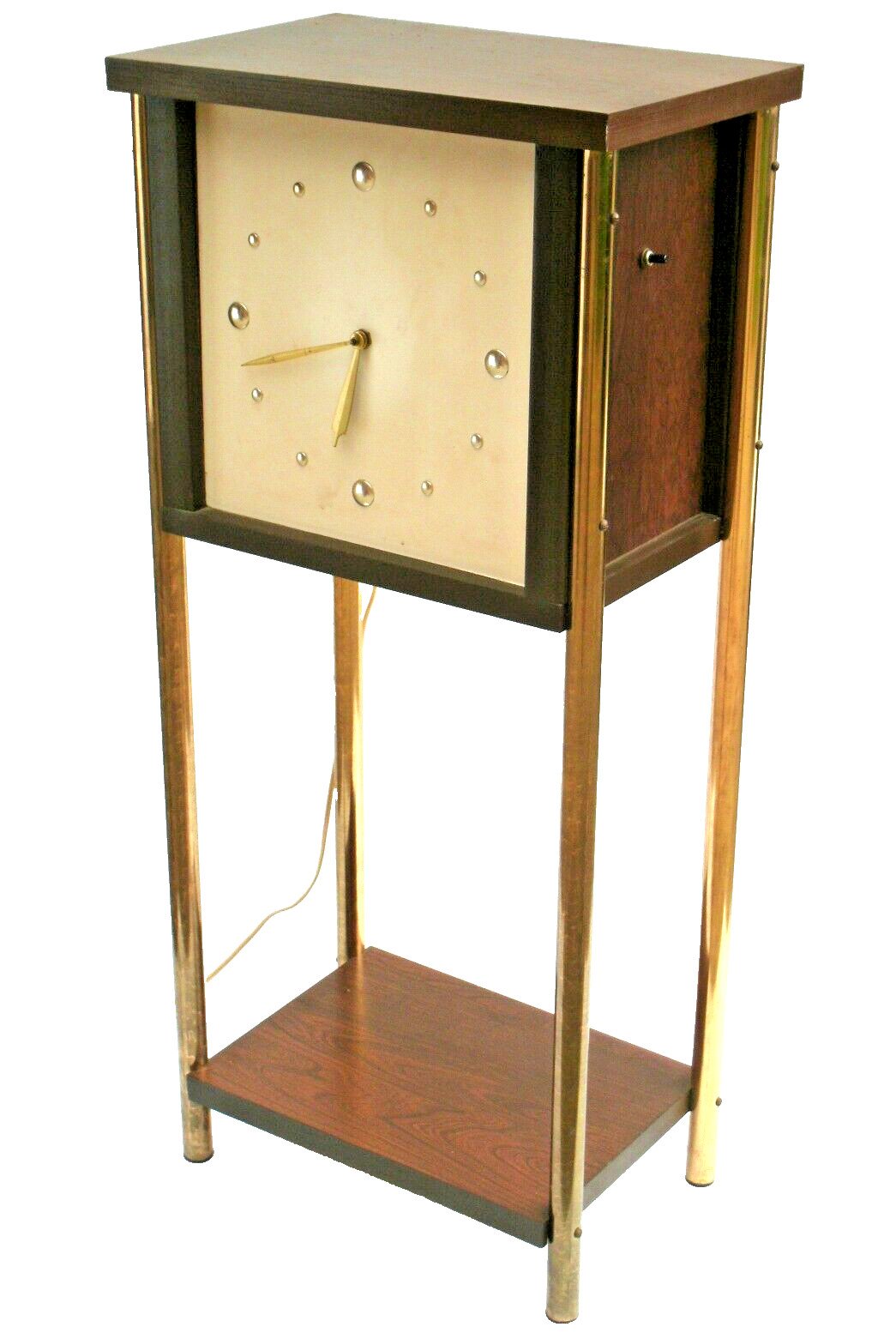 Vintage Mid Century Modern Standing Clock George Nelson Style