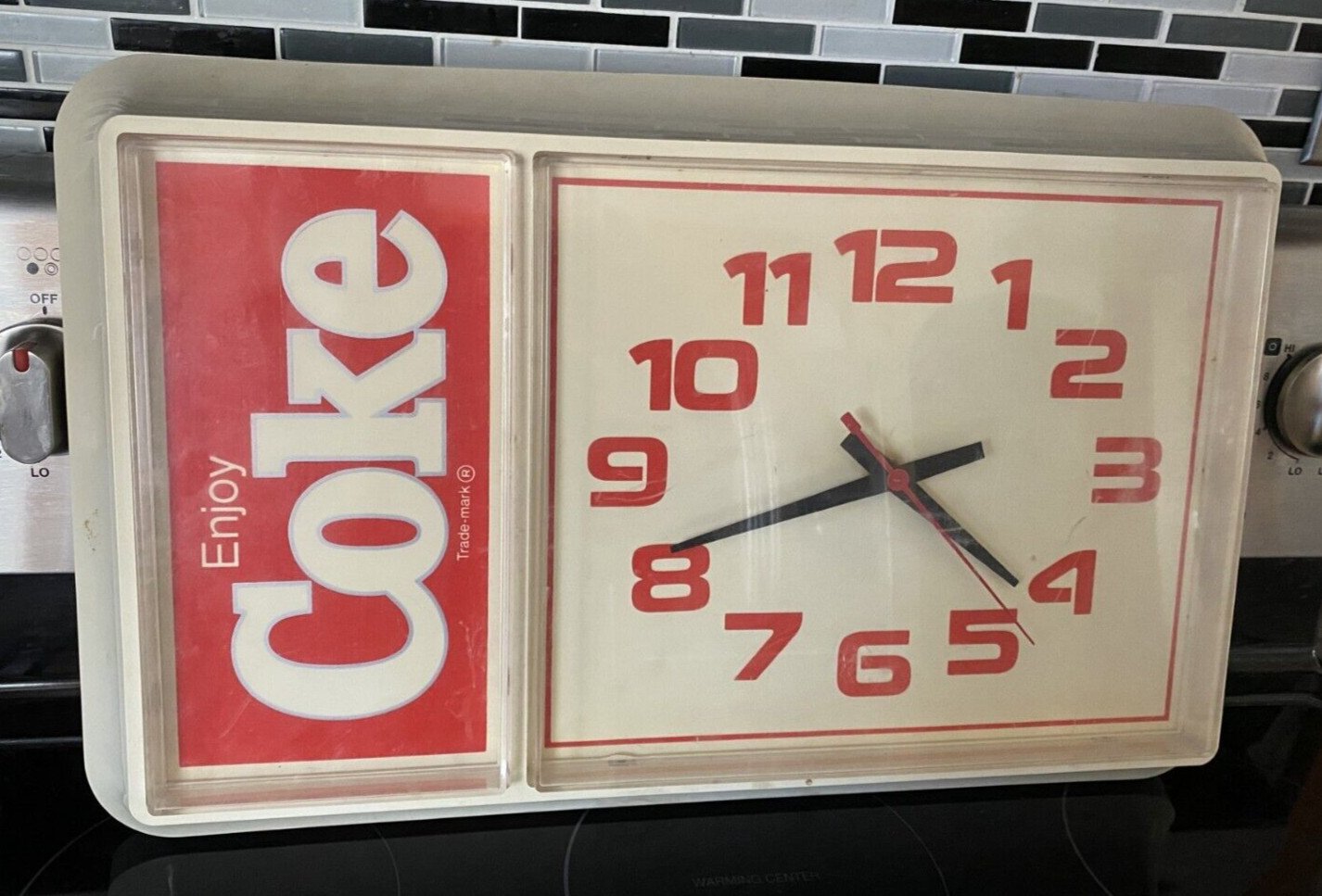 VINTAGE ORIGINAL ENJOY COCA COLA CLOCK WORKS!