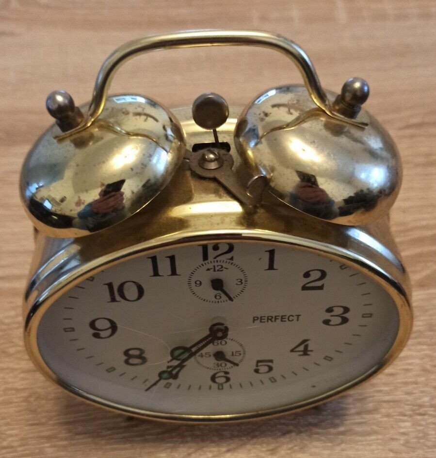 Vintage Perfect Mechanical Wind-up Alarm Clocks Czechoslovakia Well work.