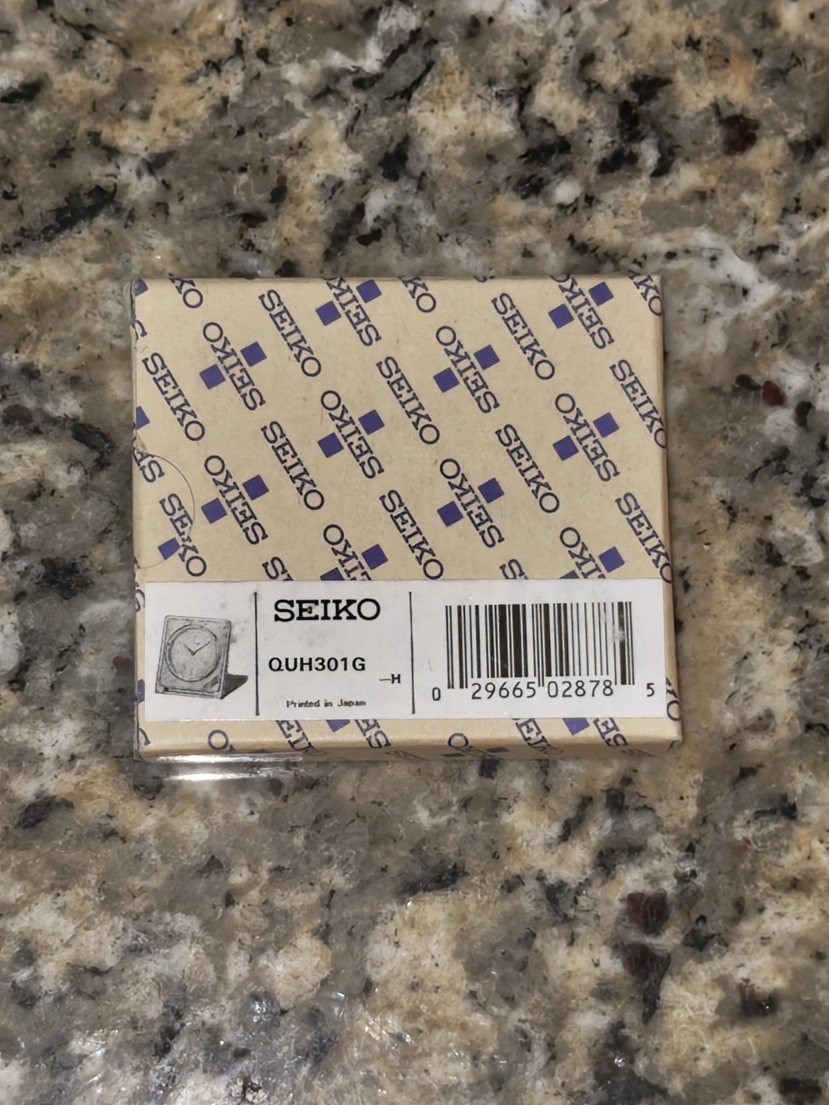 Vintage Seiko Quartz Travel Alarm Clock Japan QUH301G Gold Ultra Thin New in Box