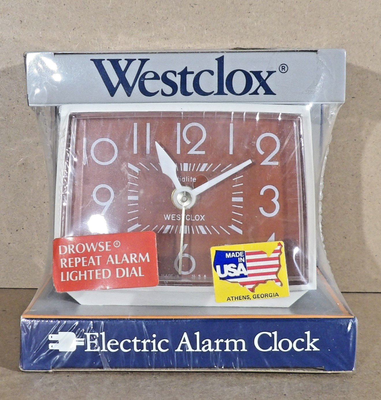Vintage Westclox Electric Alarm Clock Model 22192 Made In USA New/Sealed