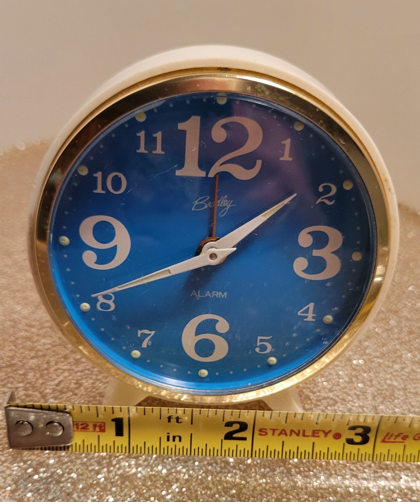 Vtg. 60s? Bradley Alarm Clock Glow In The Dark. Works.