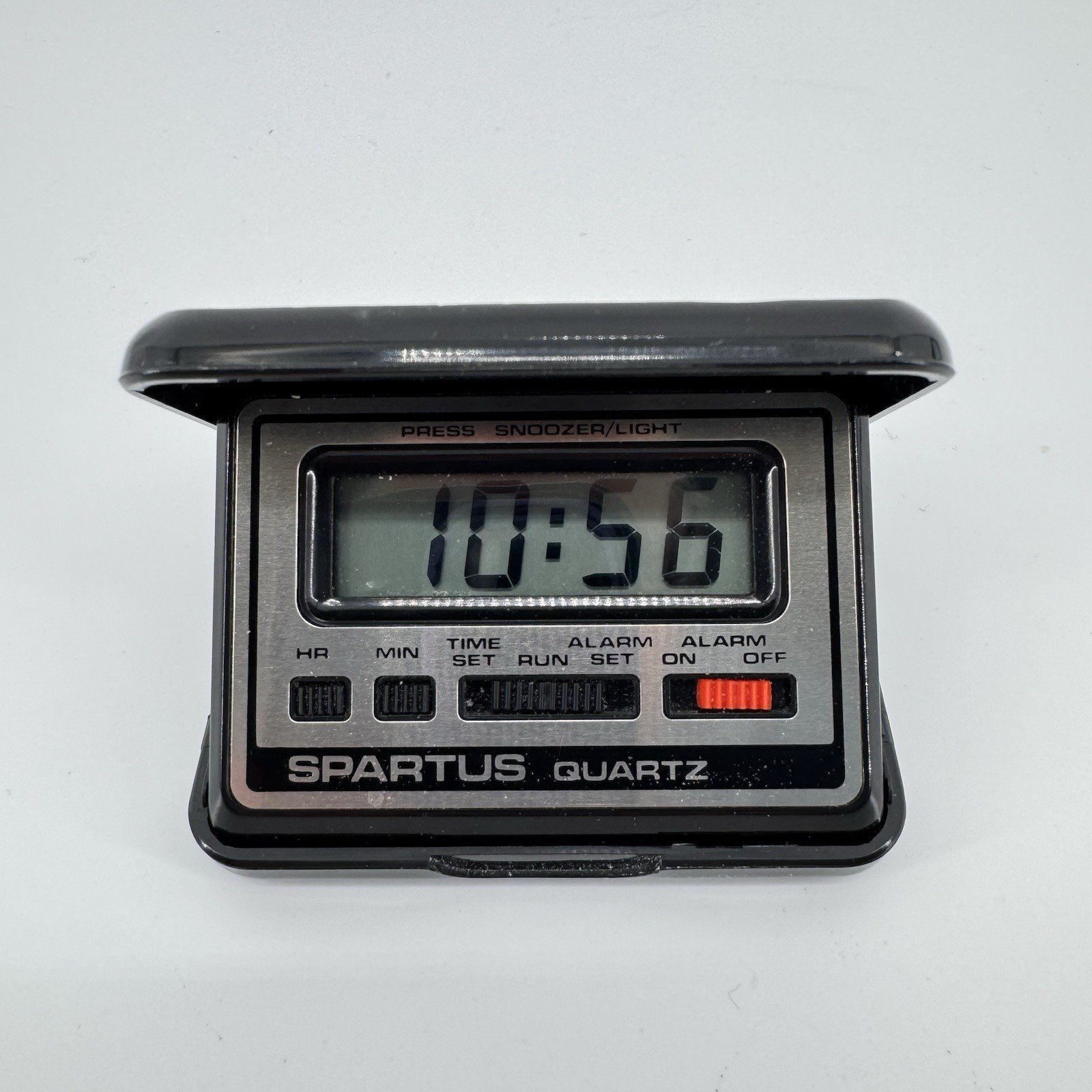 VTG Folding Spartus Quartz Travel Alarm Clock Pocket Size Works Great