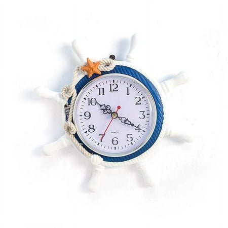Wall Clock House Decoration Beach Wall Clock Home Decoration Outer Door Decoration Vintage Wall Clock Home Clock Wooden Wall Clock Decoration Wooden W White