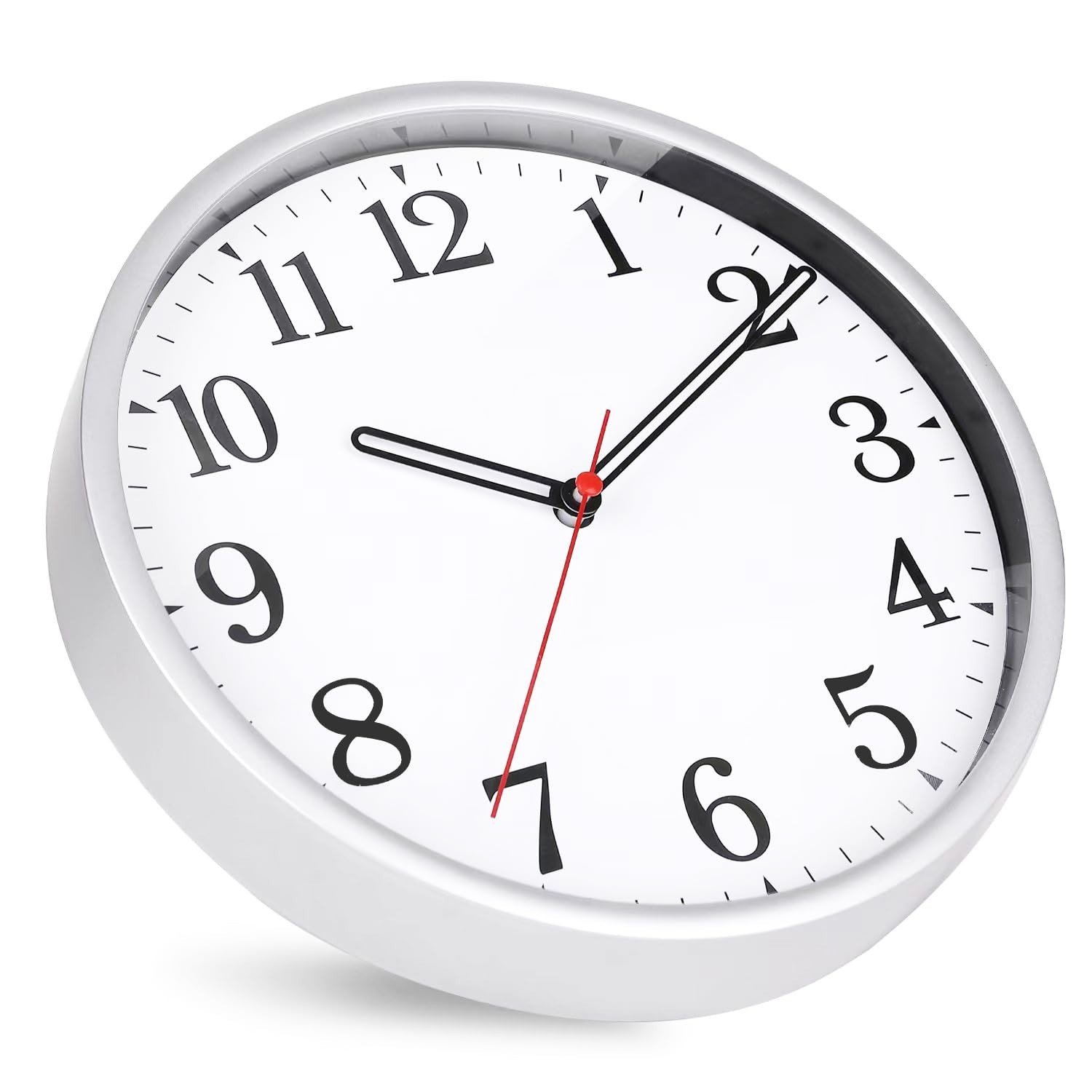 Wall Clock Modern 9 Inch Battery Operated Wall Clocks - Silent Non Ticking Cl...