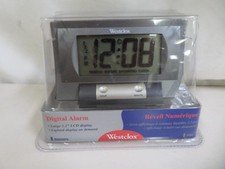 Westclox Digital Alarm Clock Battery Operated Large Lighted LCD Display 47503