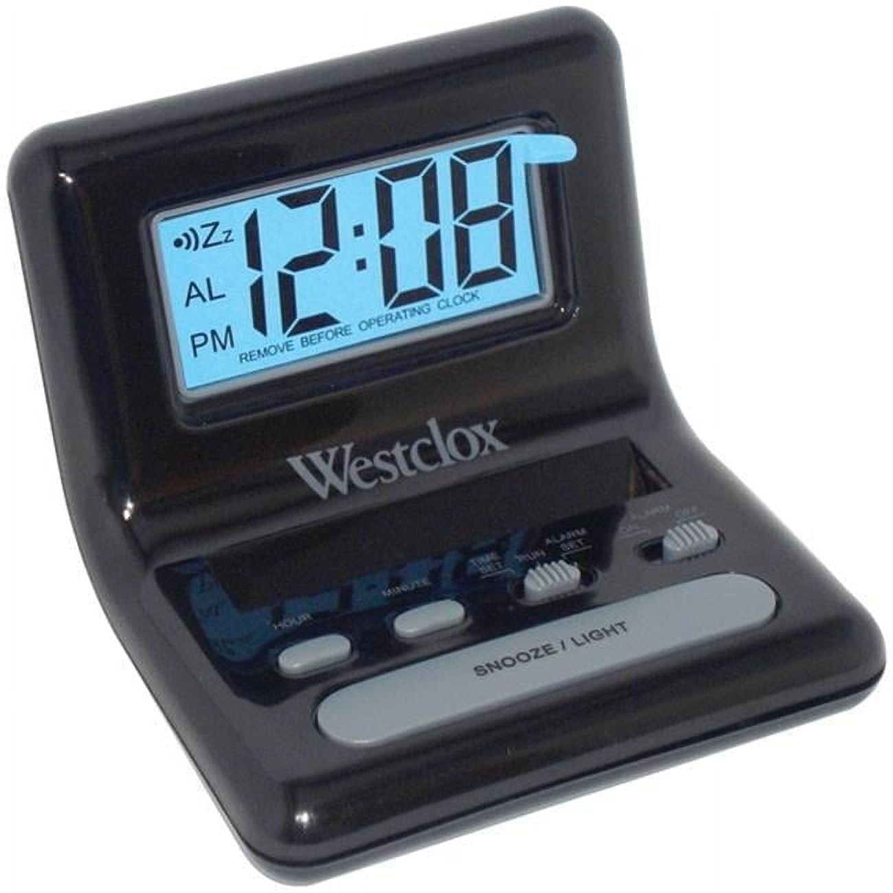 Westclox Digital Black Travel Alarm Clock