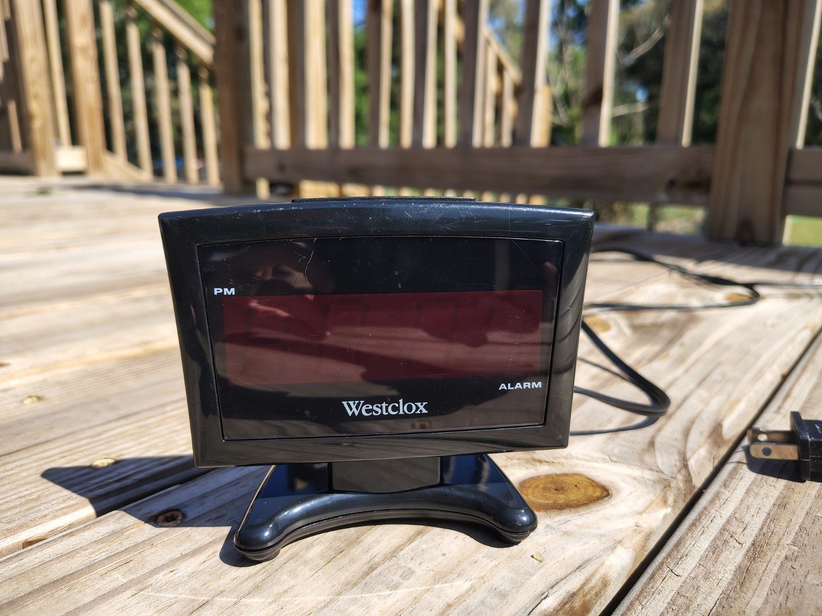 Westclox LED Black Alarm Clock