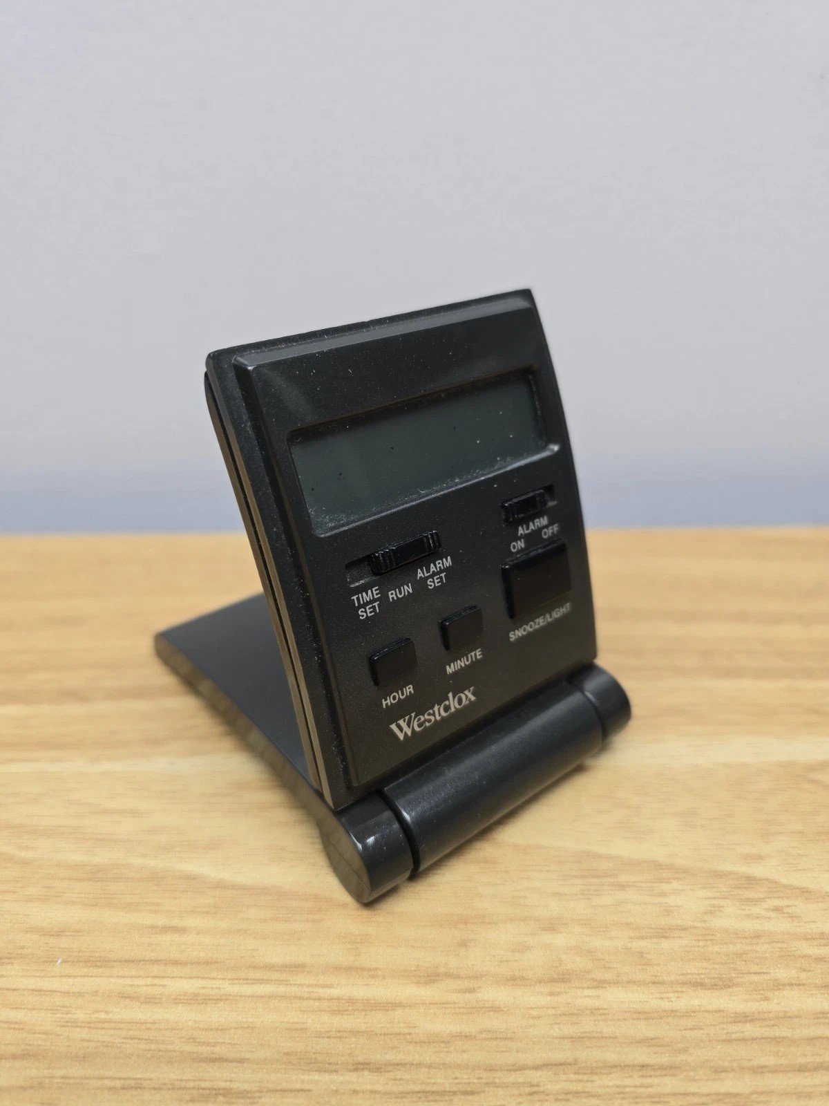 Westclox Travelmate Folding Travel Alarm Clock, Black, Model 47508