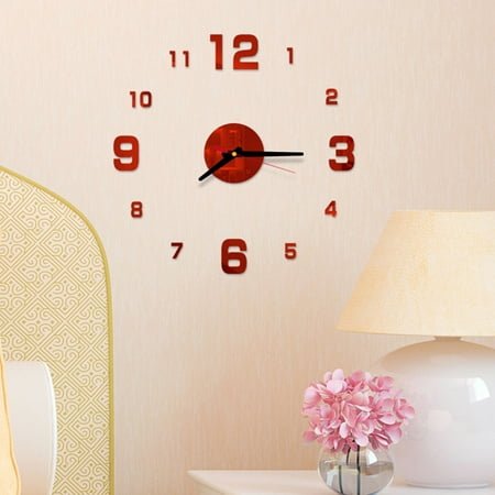 WHAMVOX Acrylic Wall Clock Stylish Wall Clock Office 40.00X40.00X0.10CM Red