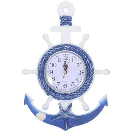 WHAMVOX Wall Clock Sail Boat Nautical Clocks for Home Decor Marble Office